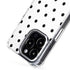 White and Black Polka Dots iPhone 15 Pro MagSafe Case